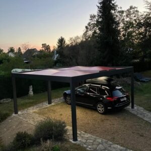 carports sur mesure avec membrane, pose ilôt